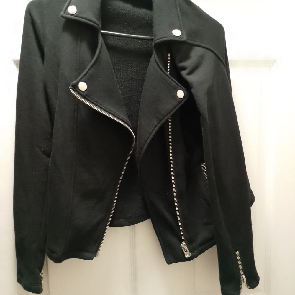 Forever 21 Black Cardigan with Silver Details